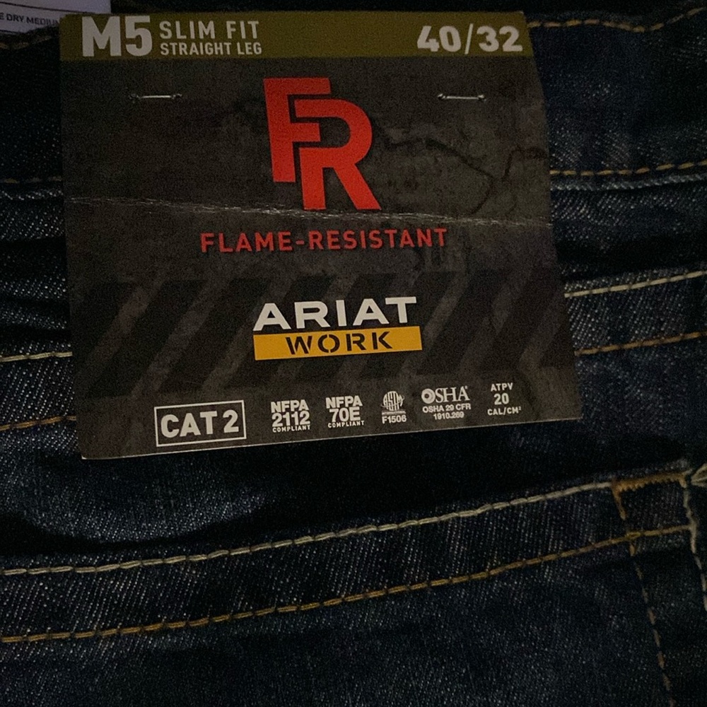 Ariat FR M5 slim fit jeans Brand New with tags !  5 pairs available.. 40 X 32 ..